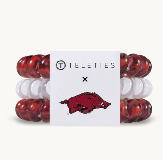 Teleties  University of Ark. Hair Ties