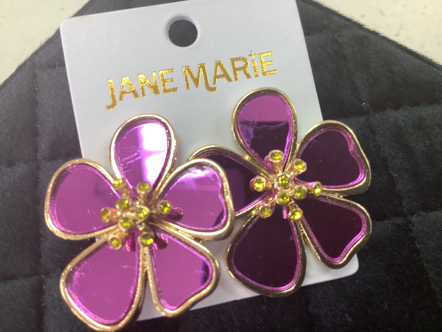 Violet Flower Earrings