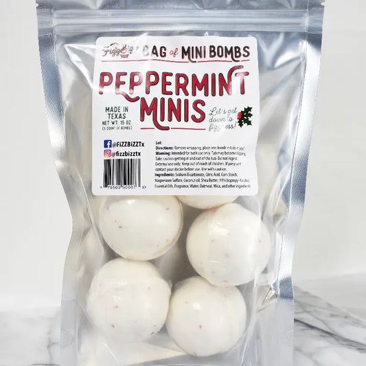 Fizz Bizz Peppermint Bath Bombs