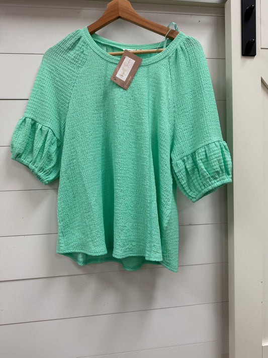 August Rainn Turquoise Top