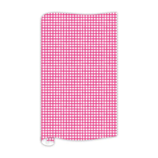 Hot Pink Gingham Wrapping Paper