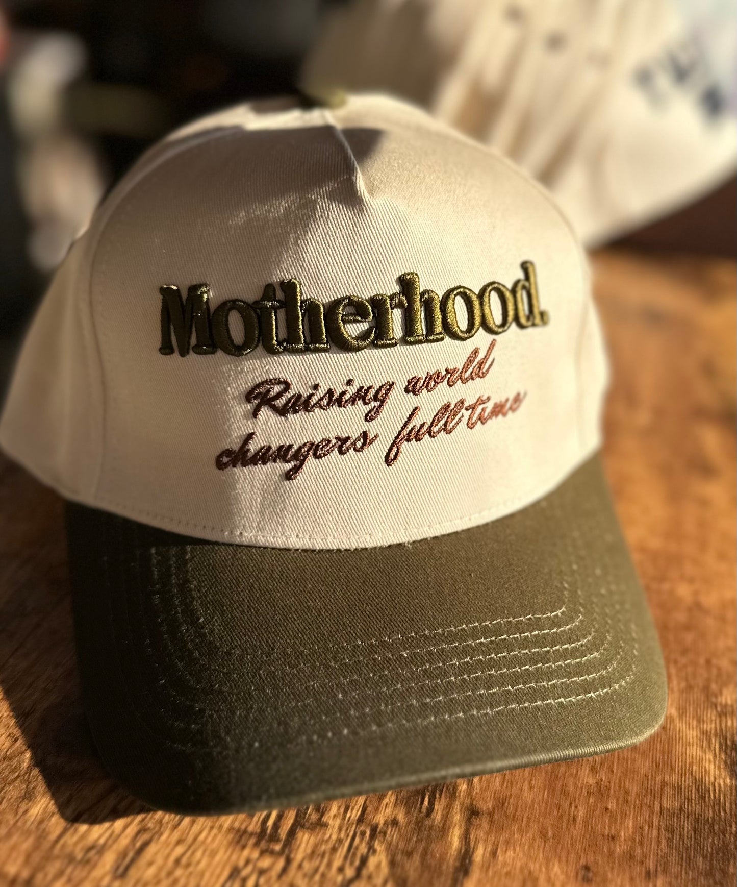 “Motherhood.” Embroider Hat