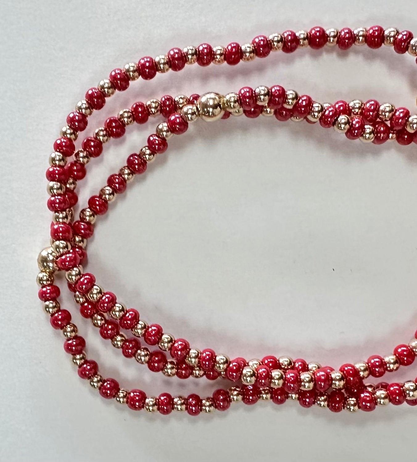 Red Coral Glass Bracelets