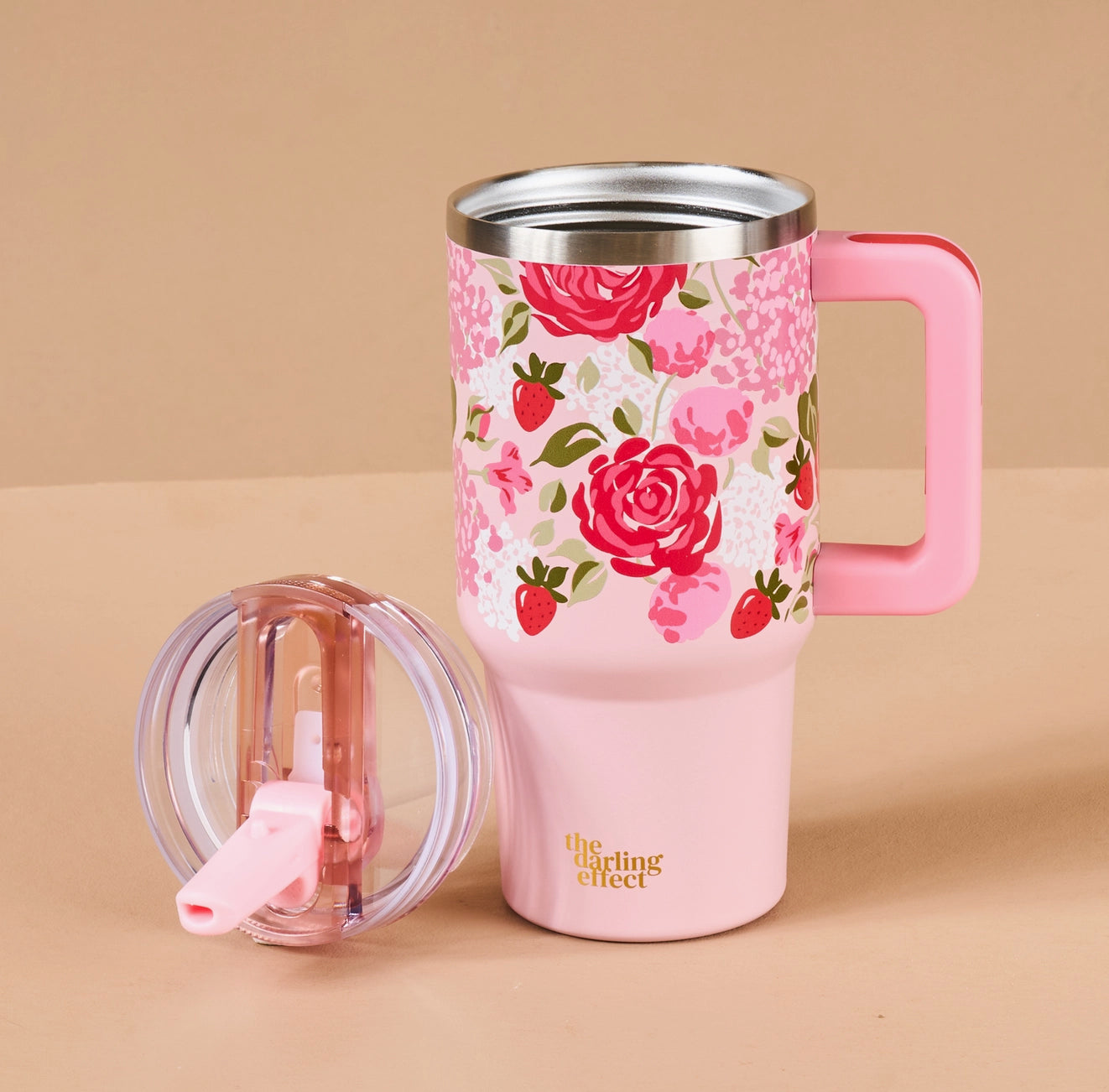 20oz Lifestyle Flip Straw Tumbler- Rose Garden