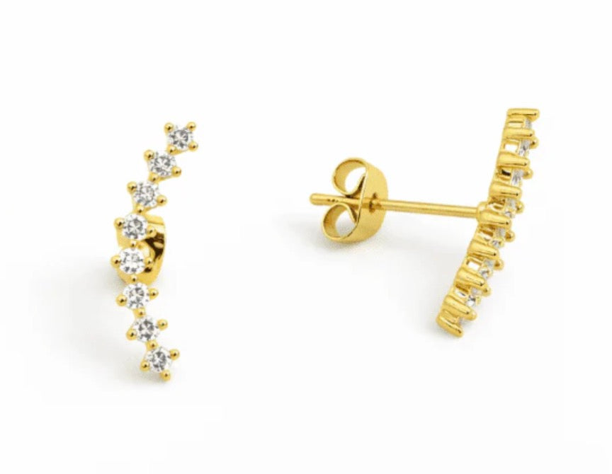 Celeste Curve Stud Earrings