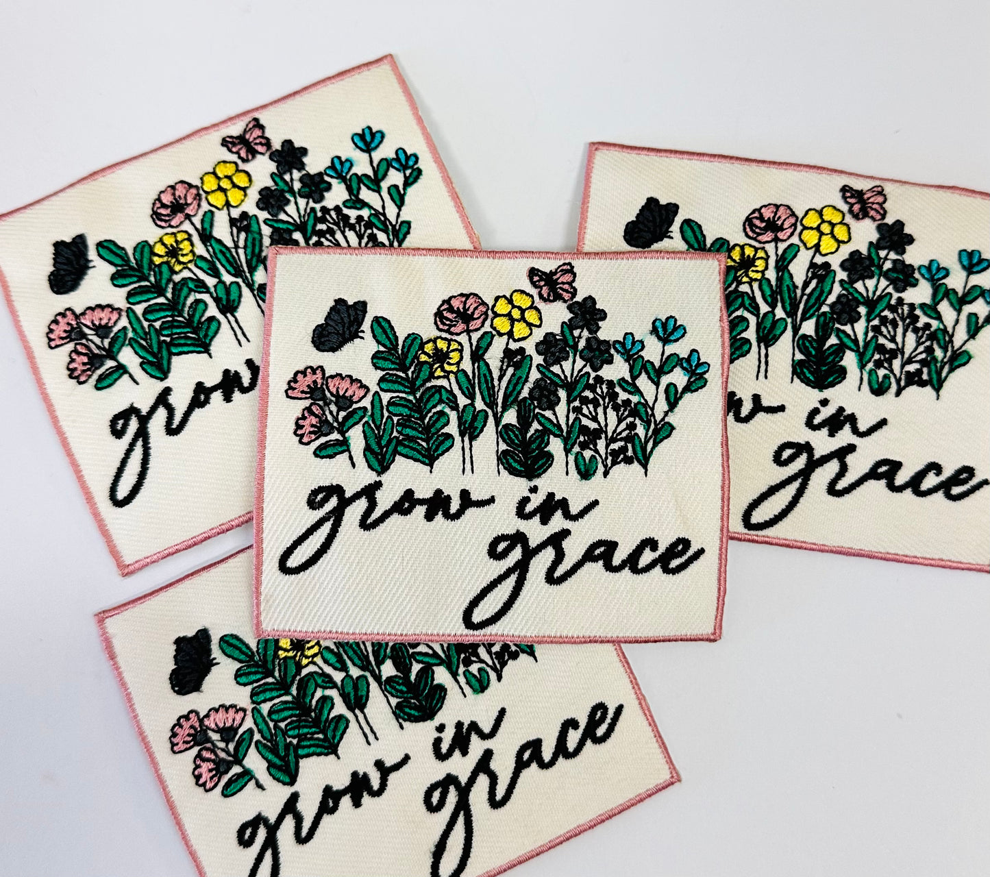 Grow In Grace Embroidered Patch