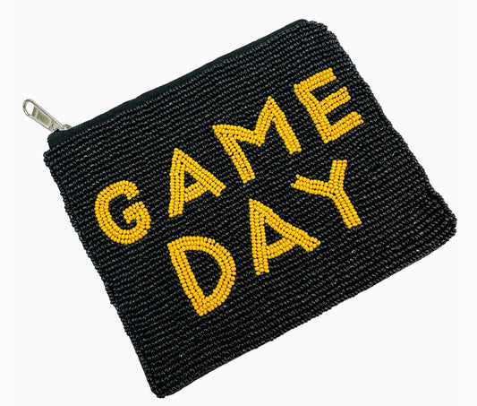 Game Day Beaded Coin Pouch