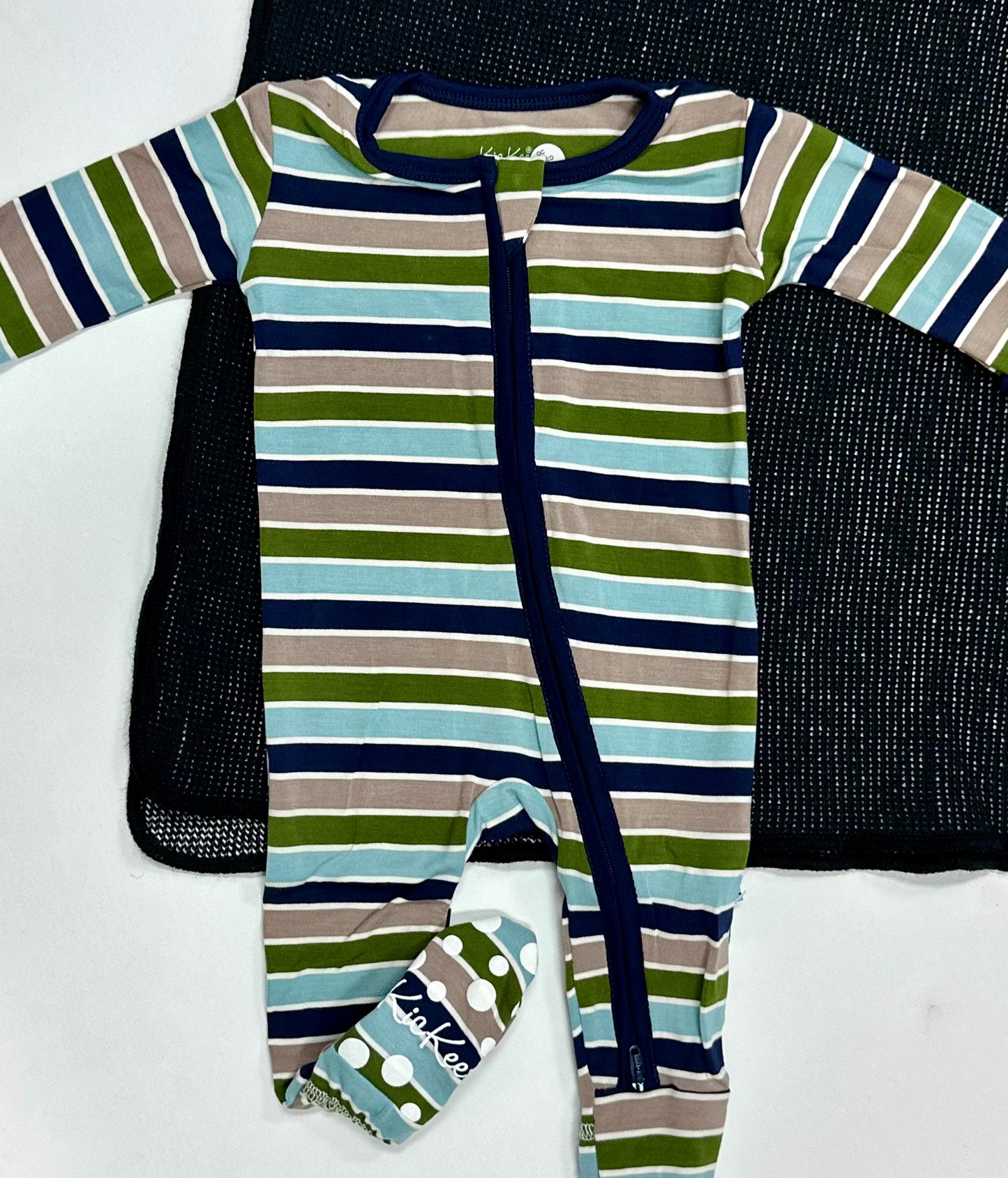 Fall Vibes Stripe Footie