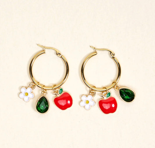 Apple Of My Eye Signature Hoop Earrings
