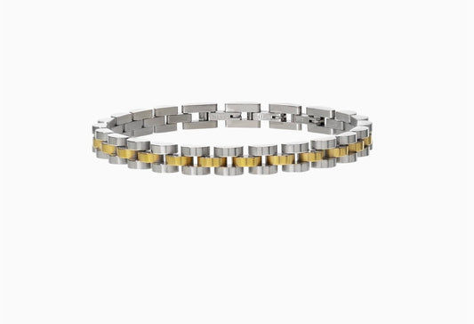 Two-Tone Dainty Watch Band Bracelet