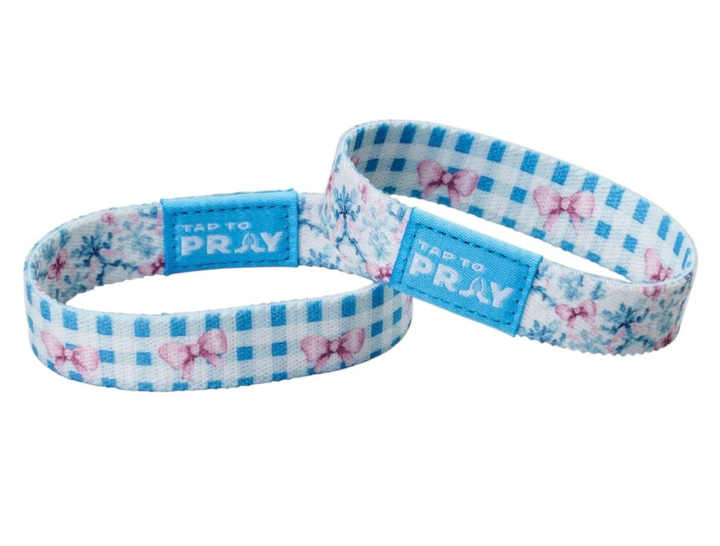Tap To Pray Wristband: Blue Belle