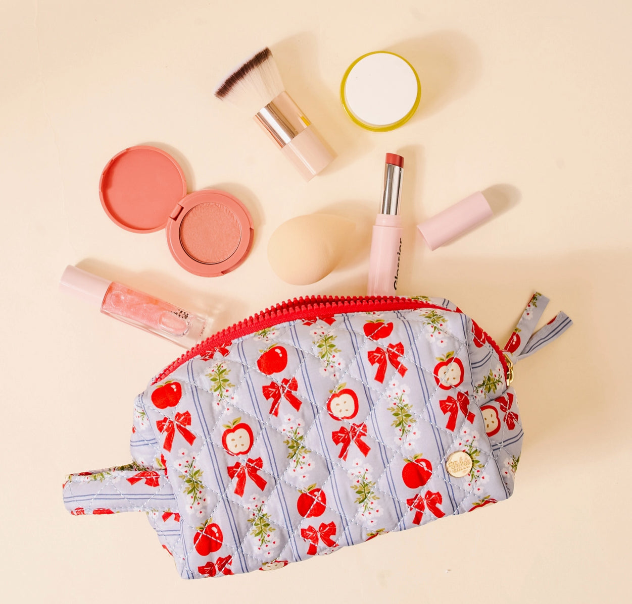 Essentials Quilted Cosmetic Pouch