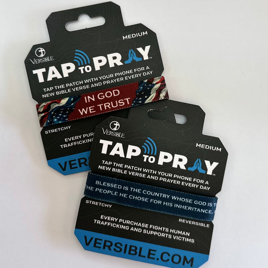 Tap to Pray Wristbands- In God we Trust