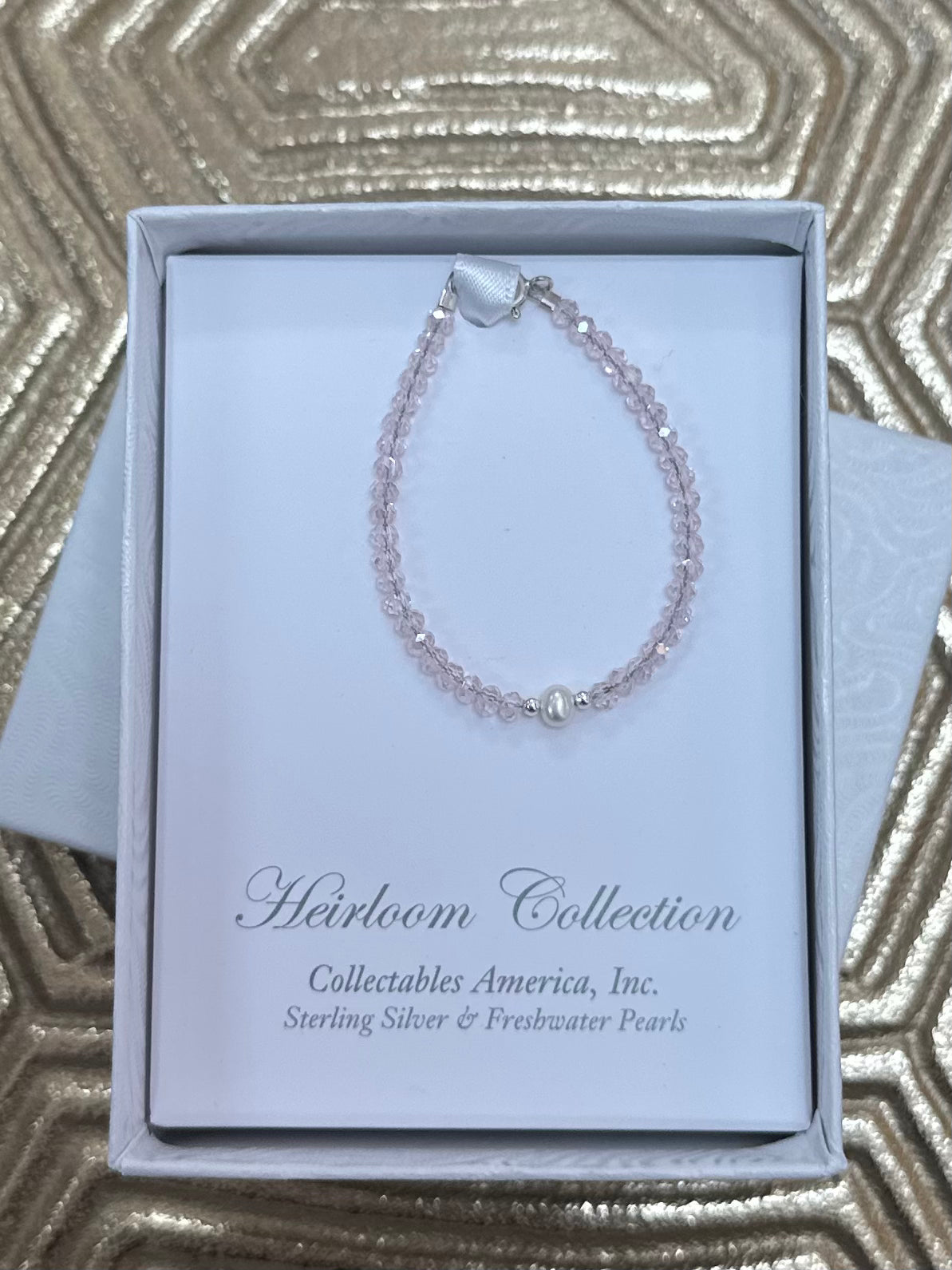 Infant Pink Pearl Bracelet