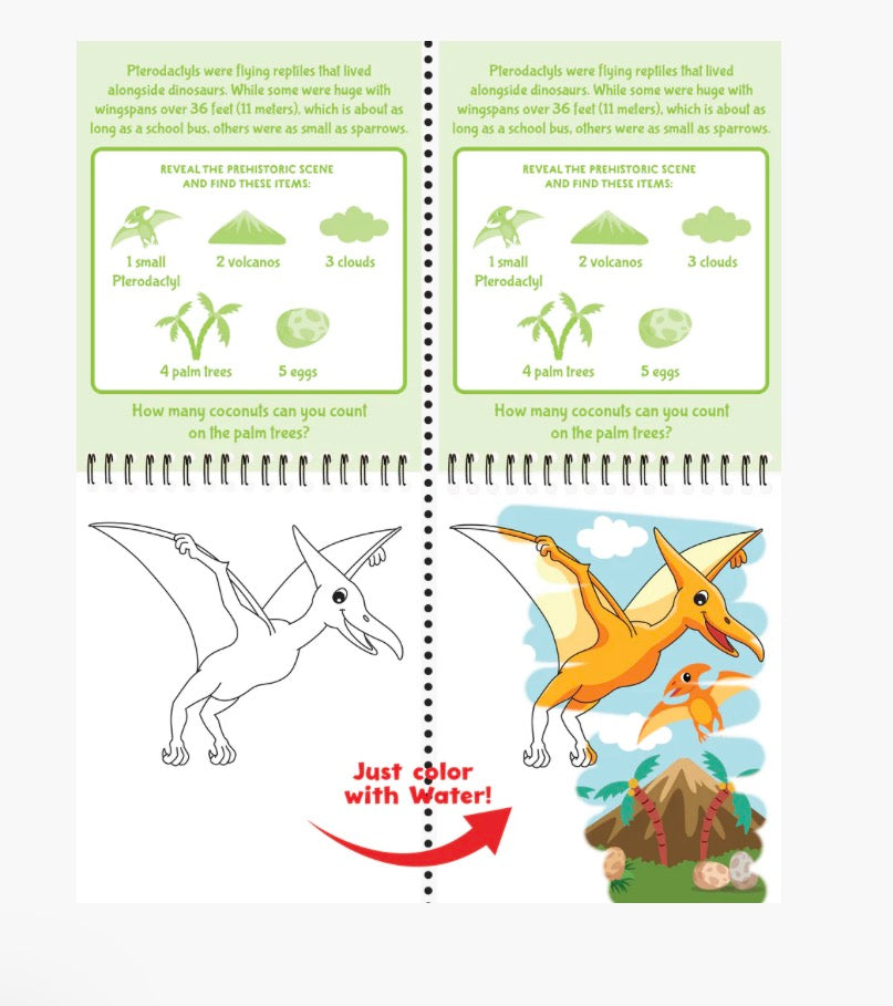 Color with Water: Dinosaurs