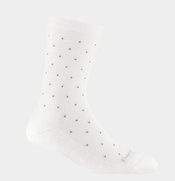 Women's White Pin Drop Socks