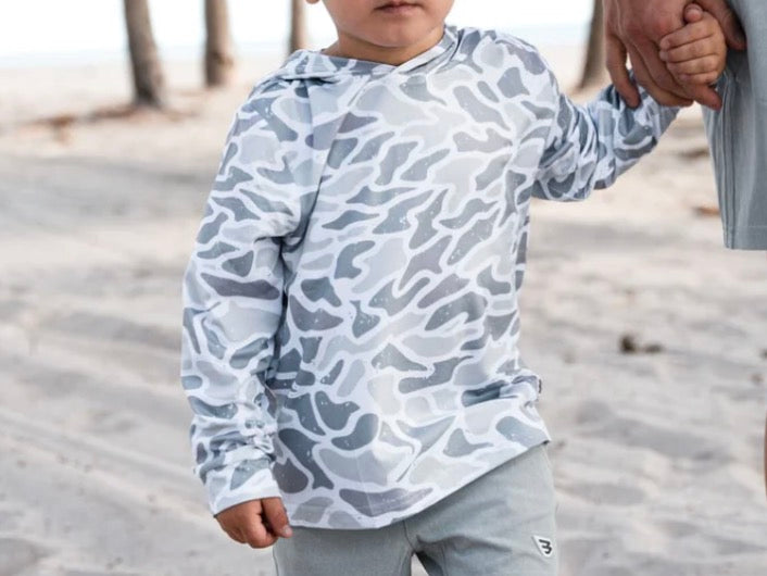White Camo Performance Youth Hoodie