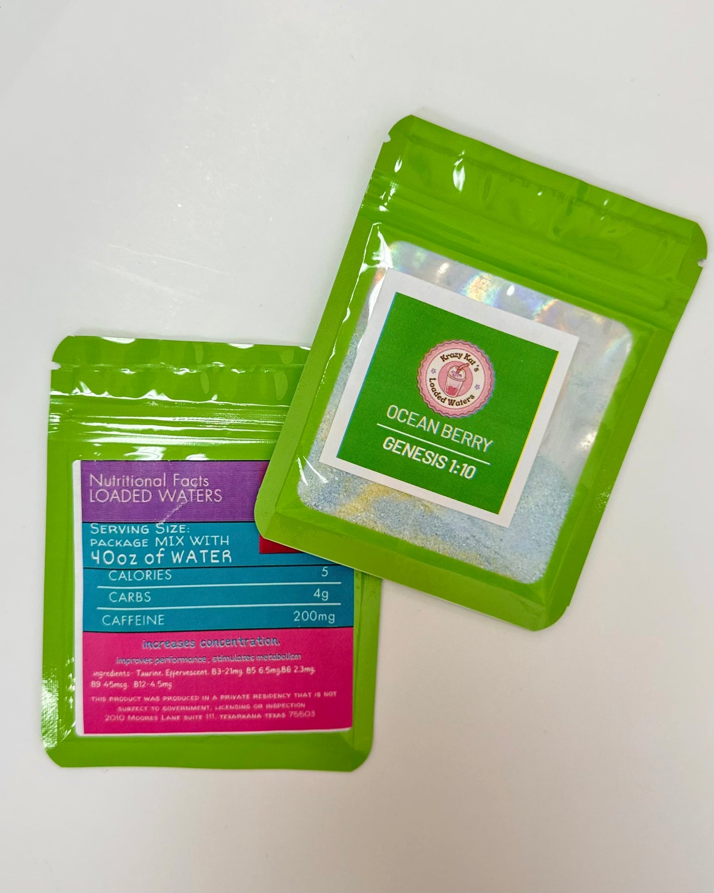 Caffeine Loaded Water Packets