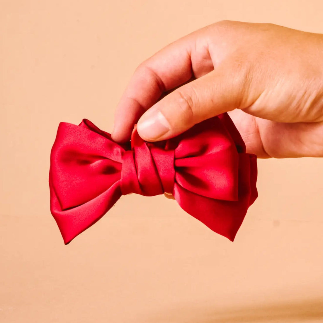 Mini Satin Bow Claw Clip