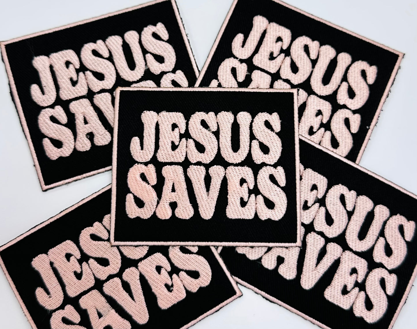 Jesus Saves Embroidered Patch