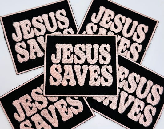 Jesus Saves Embroidered Patch
