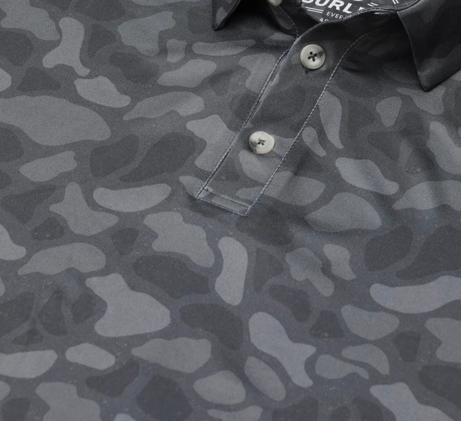 Black Camo Youth Polo