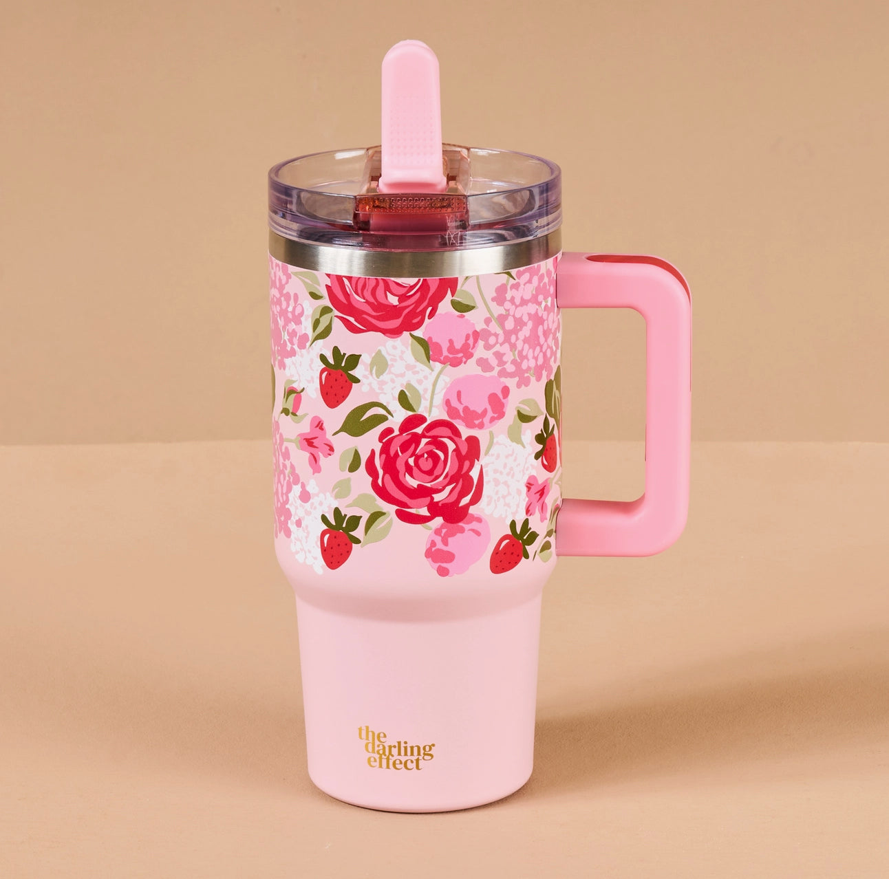 20oz Lifestyle Flip Straw Tumbler- Rose Garden