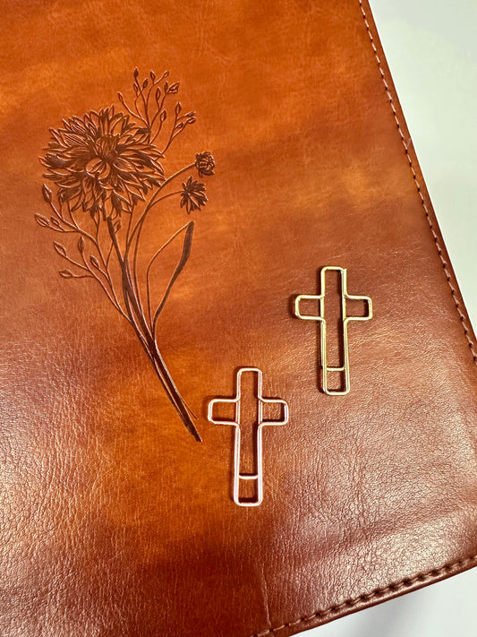 Mini Cross Bookmark Paperclips