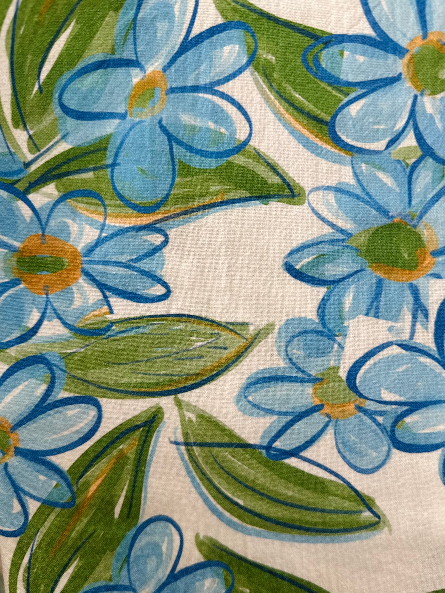 Blue Florals Tea Towel