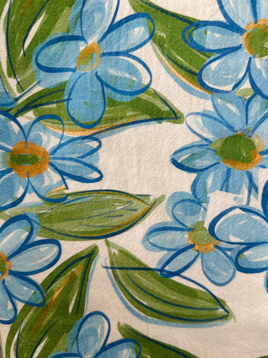 Blue Florals Tea Towel
