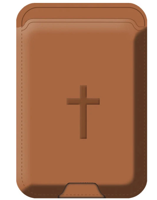 Tap To Pray Chestnut Magnetic Wallet