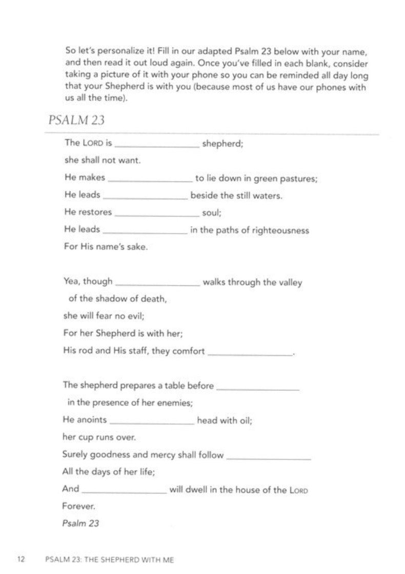 Psalm 23: The Shepherd with Me
