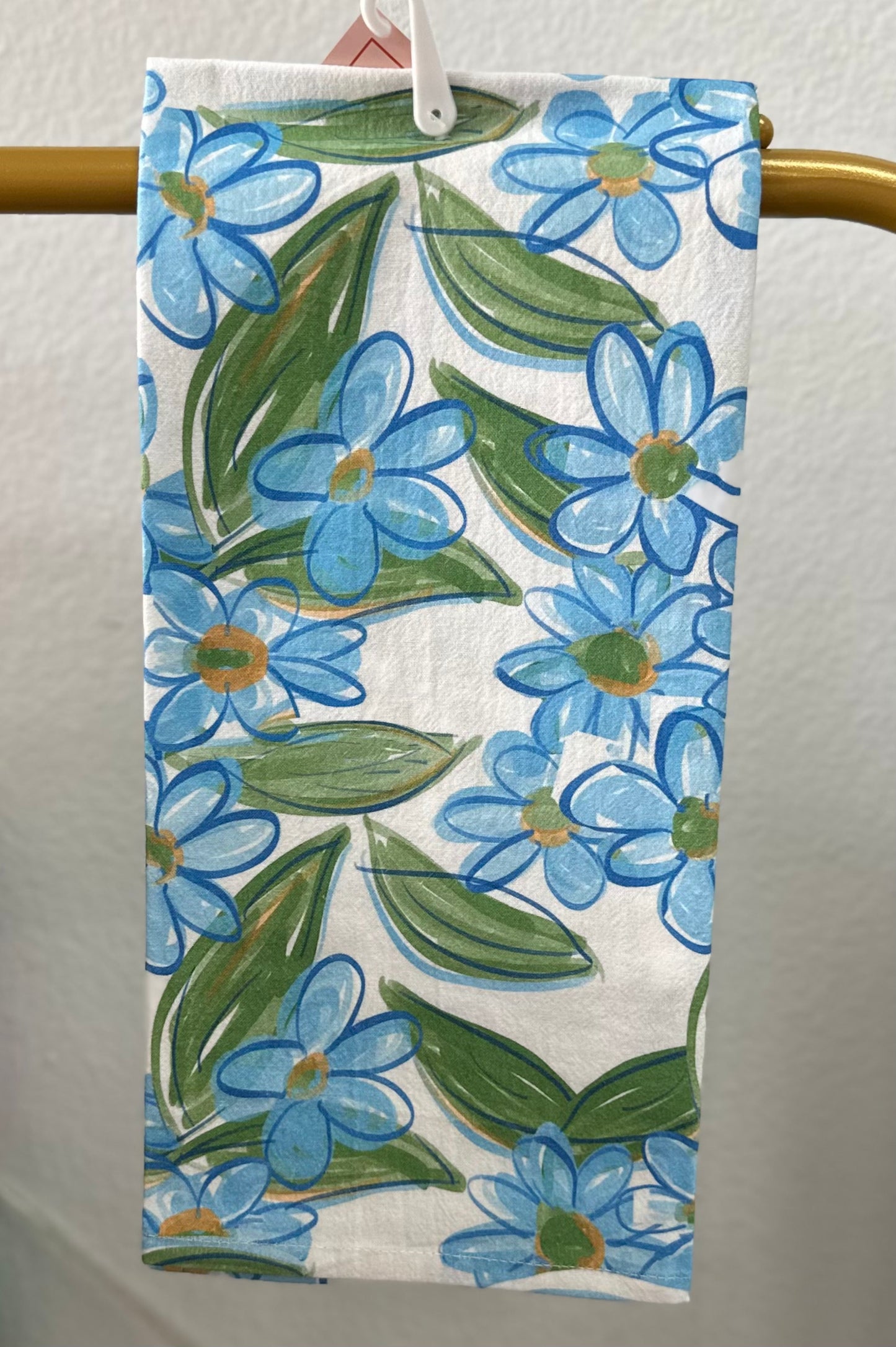 Blue Florals Tea Towel