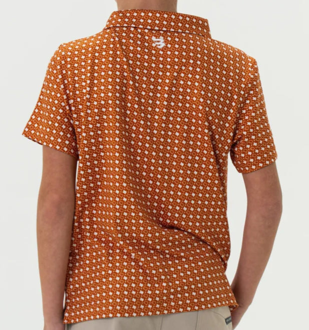 Texas Orange & White Youth Polo