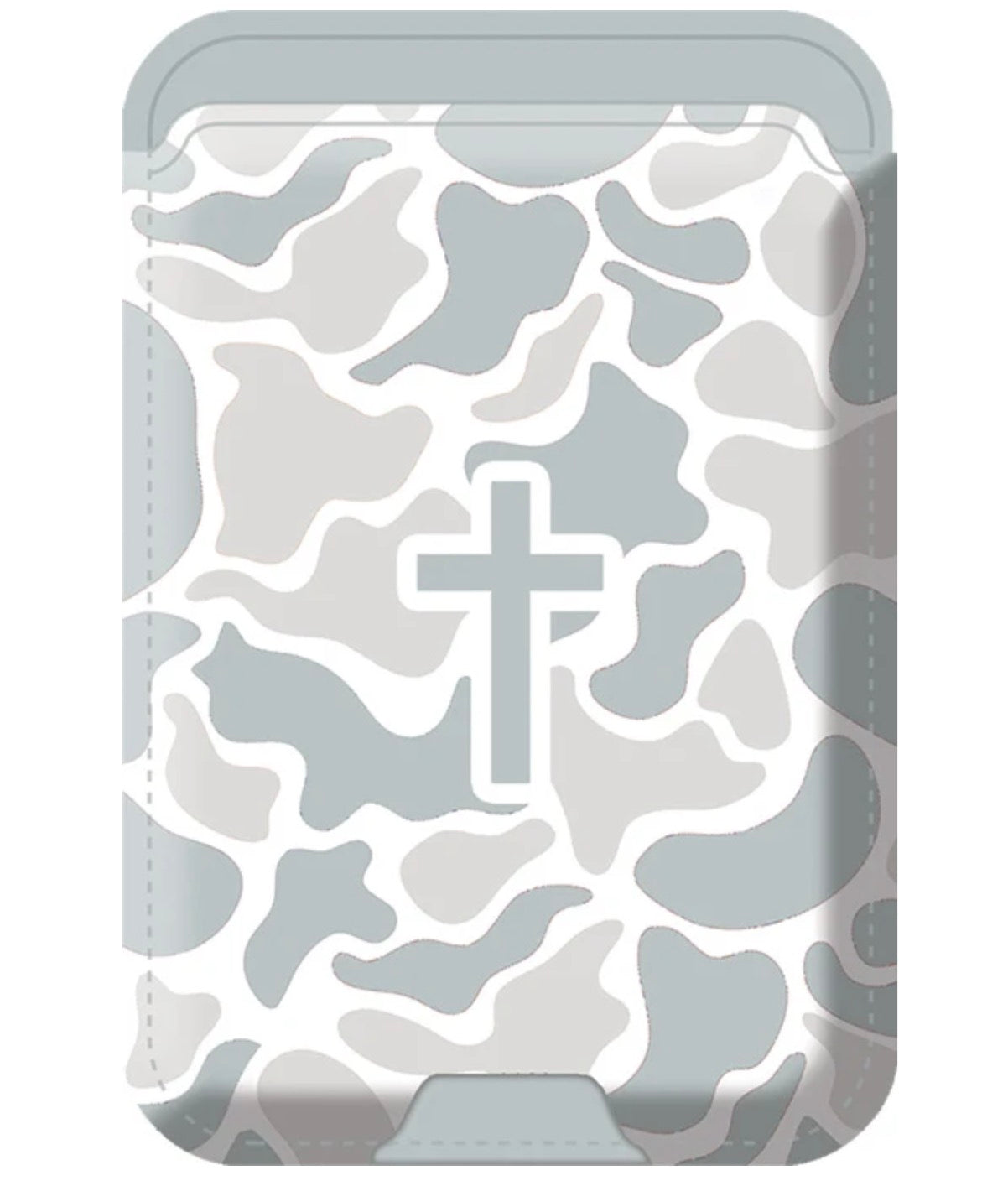 Tap To Pray White Camo Magnetic Wallet