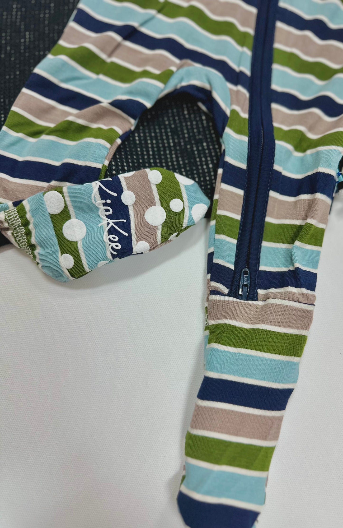 Fall Vibes Stripe Footie