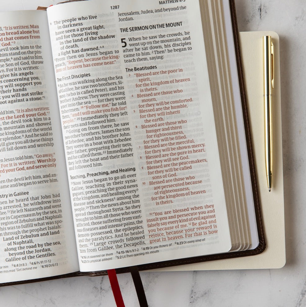 CSB Castaway Walnut Bible