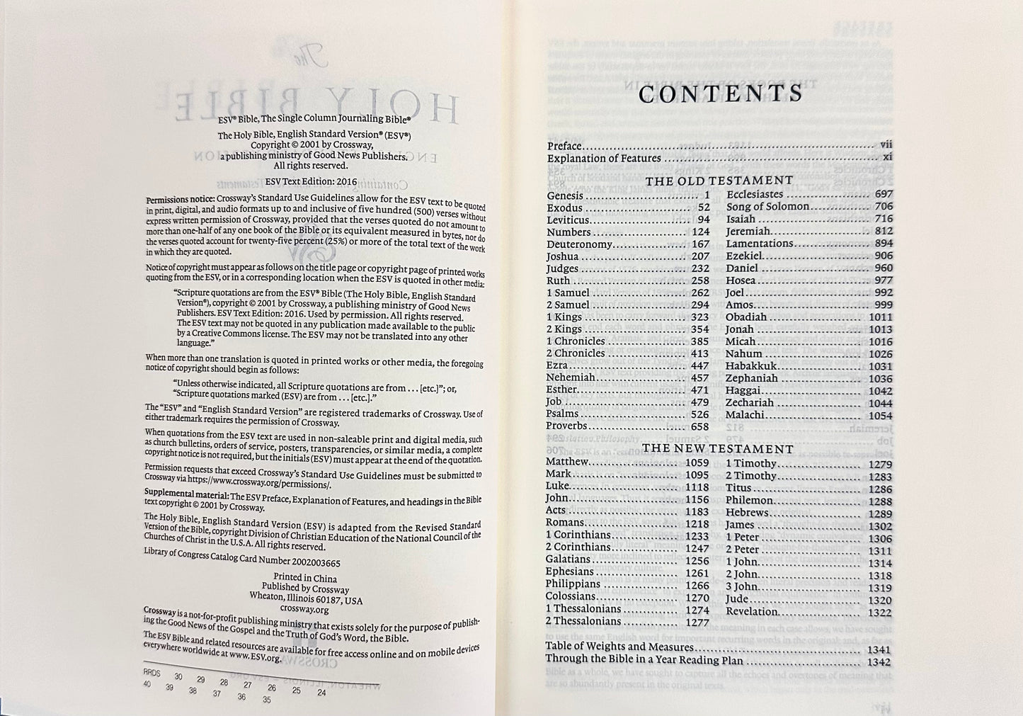 ESV Blue Poppies Journaling Bible