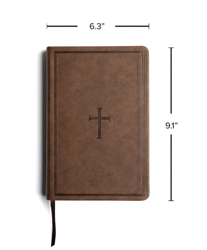 CSB Brown LeatherTouch Cross Bible