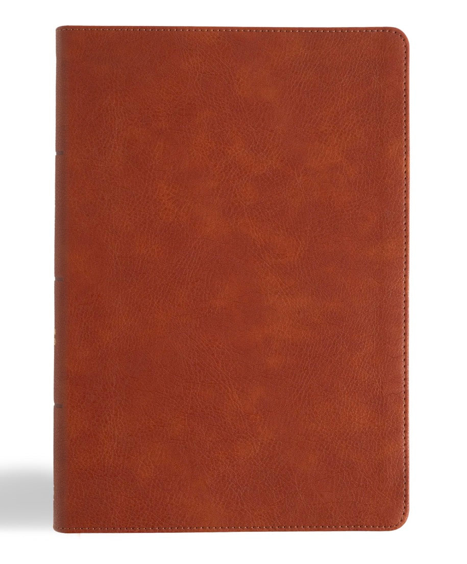 CSB Giant Print Single-Column Bible | Burnt Sienna LeatherTouch
