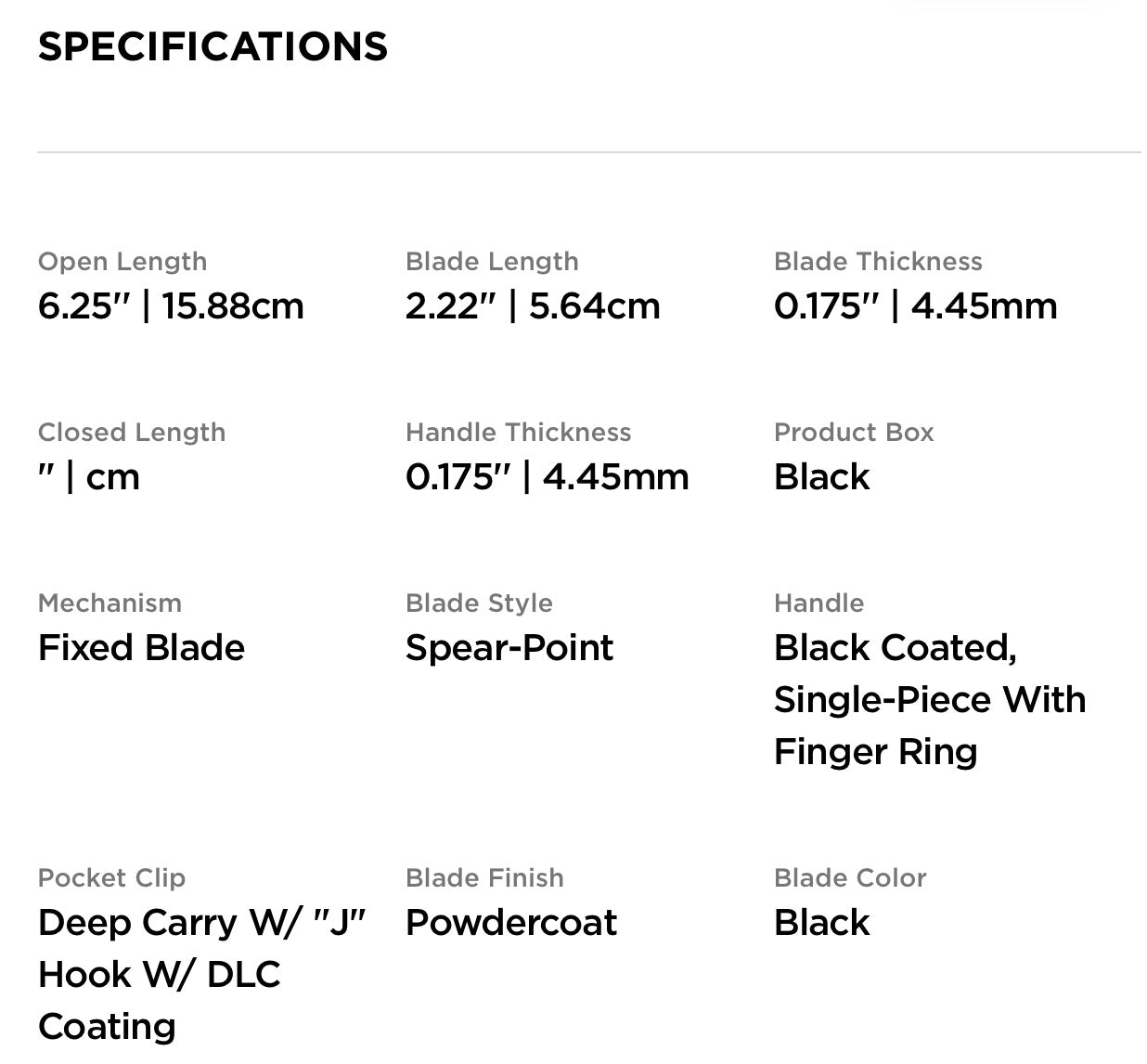 Mini Spear Point SOCP