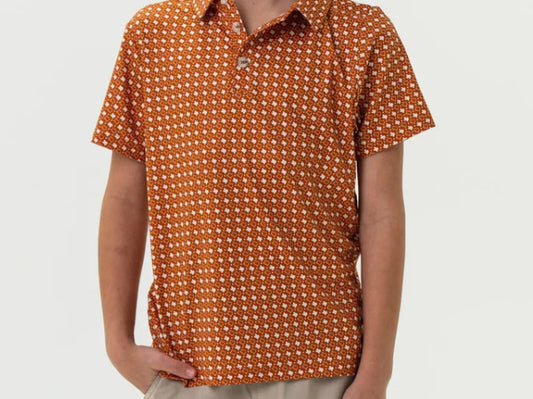 Texas Orange & White Youth Polo