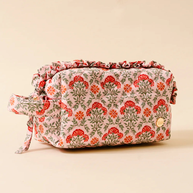 Essentials Quilted Cosmetic Pouch