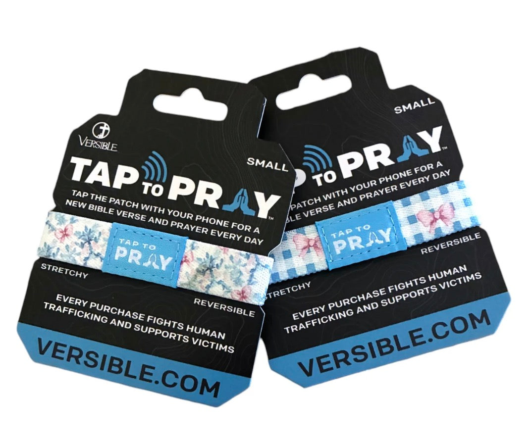 Tap To Pray Wristband: Blue Belle