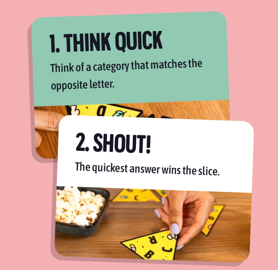 P for Pizza. Card Game