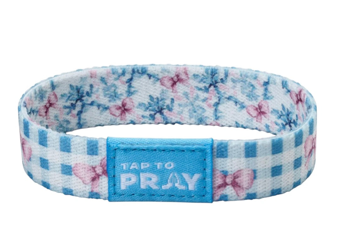 Tap To Pray Wristband: Blue Belle