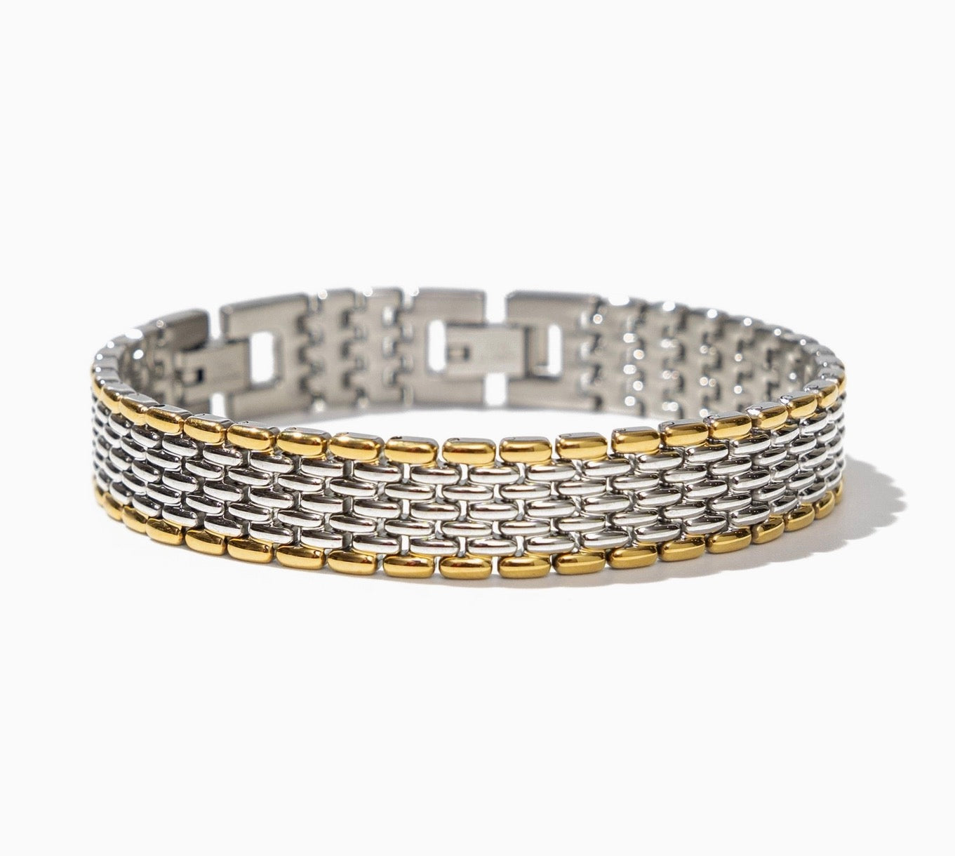 Chunky Two-Tone Bracelet