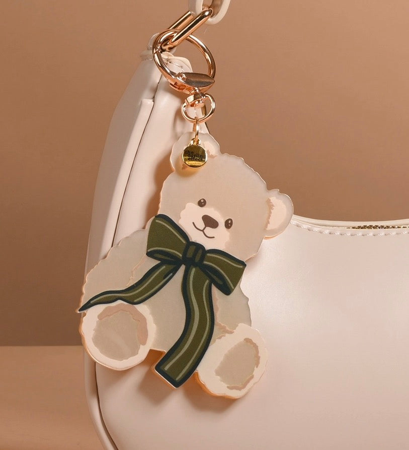 Teddy Bear Mirror Bag Charm