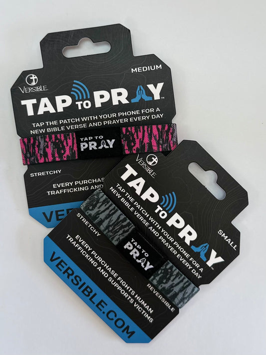 Tap to Pray Wristbands- Tree Bark Camo