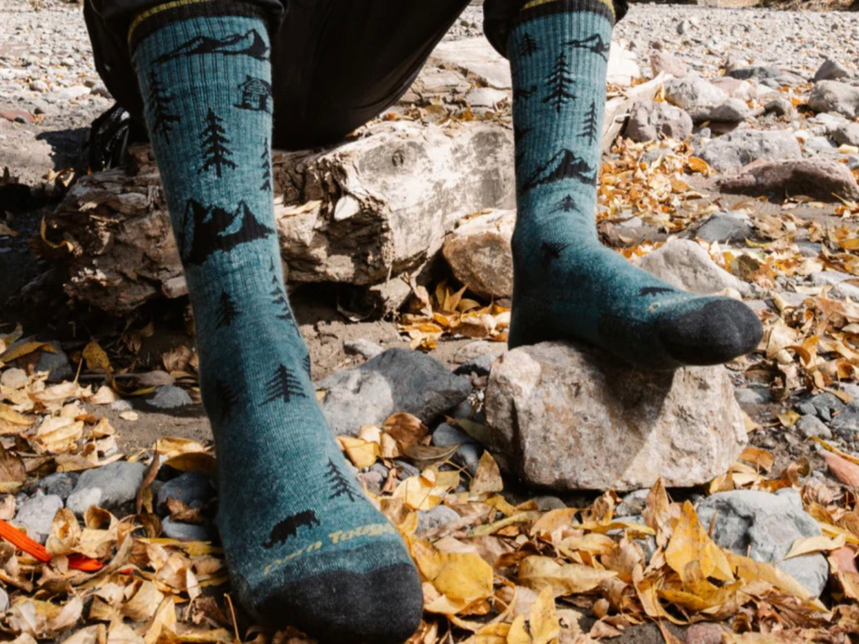 Teal Boot Midweight Hiking Socks | Medium (8-9.5)